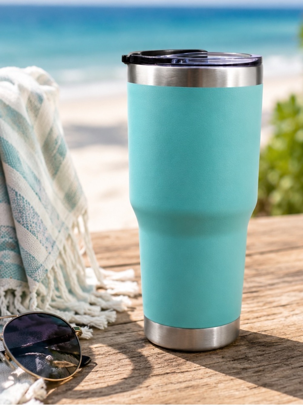 30 oz Insulated Stainless Steel Tumbler Mint Green with Straw